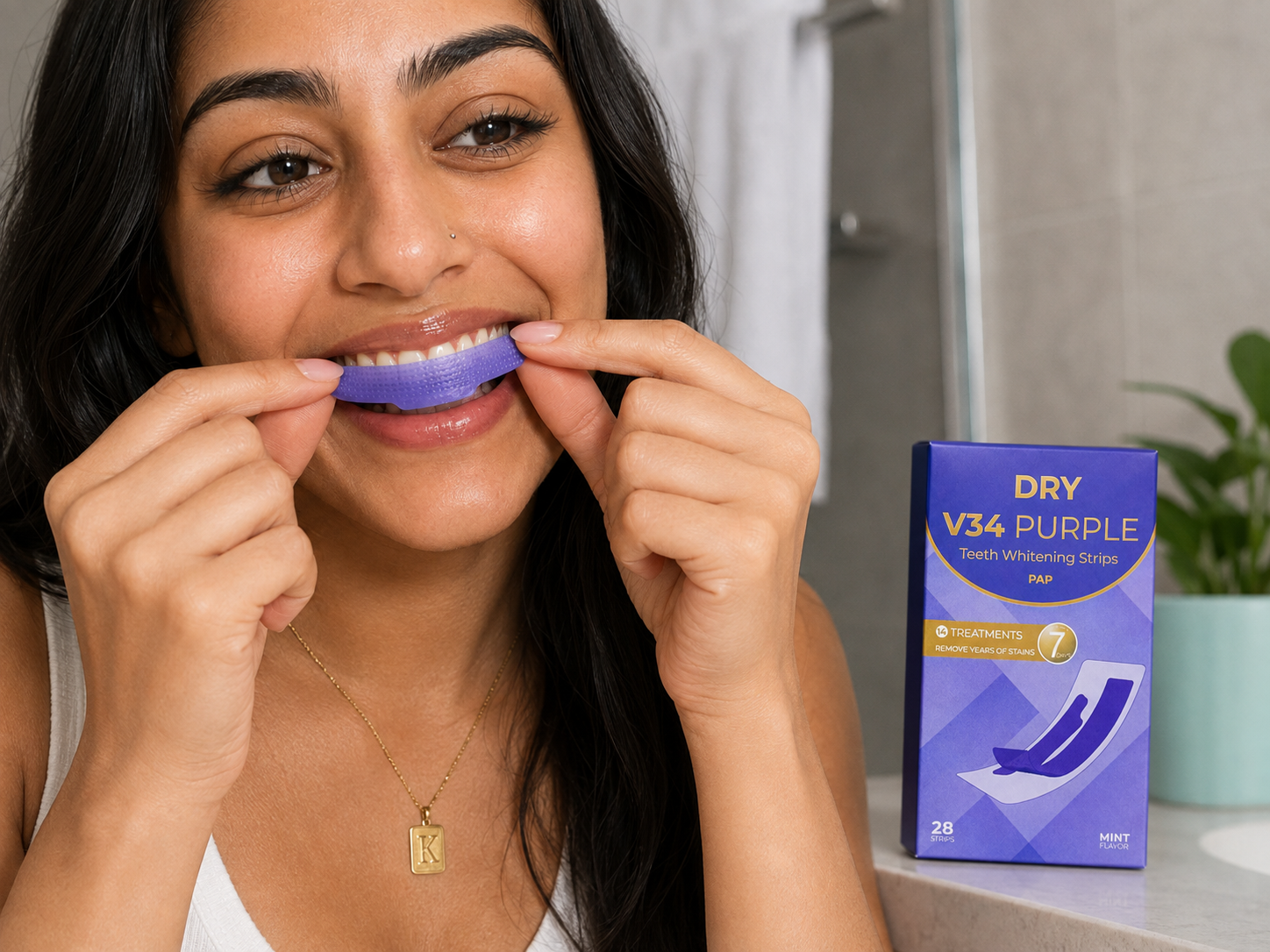 How to use Purple Whitening Strip