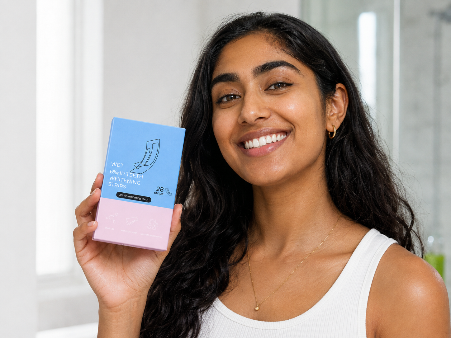 BetterSmile customer using High Effective Whitening Strip