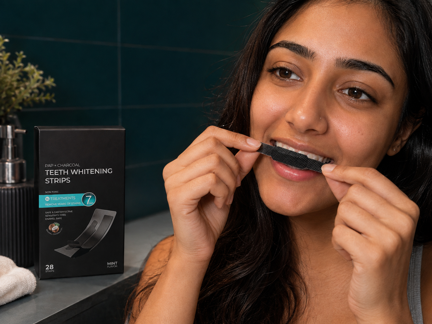 How to use Charcoal Whitening Strip