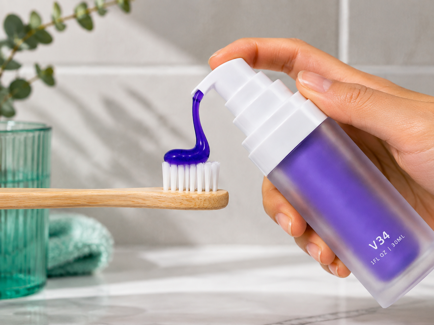 How to use V34 Purple Gel Teeth Whitener